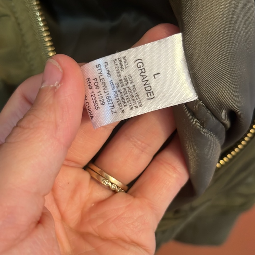 Olive green bomber style jacket - Picture 8 of 10